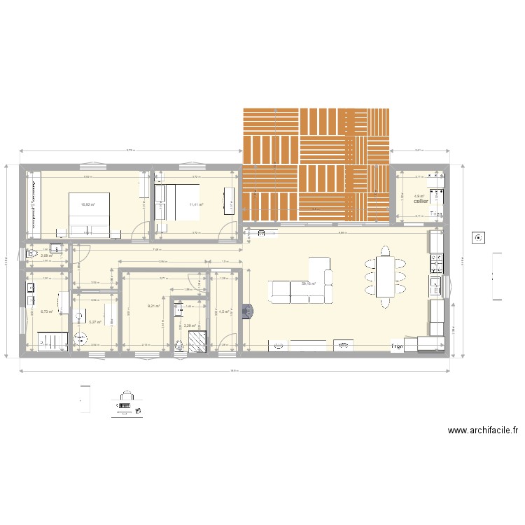 maison 2023 2. Plan de 10 pièces et 123 m2