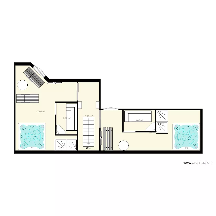  Espace d&eacute;tente. Plan de 