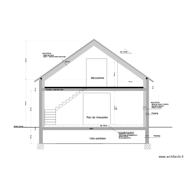 Coupe AA V2. Plan de 0 pièce et 0 m2