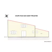 plan de coupe Face sud projet&eacute;e 1