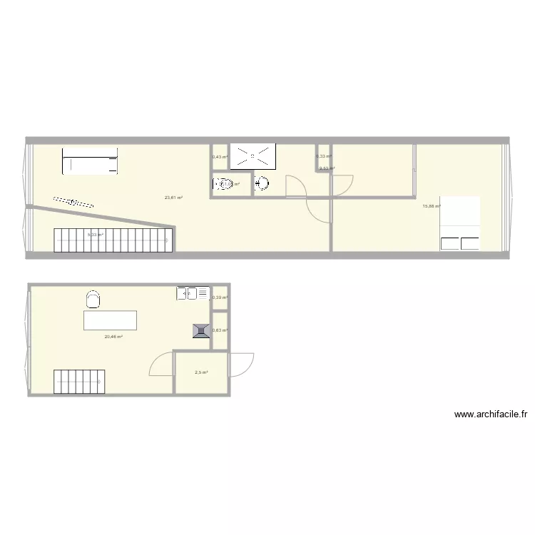 appart 443 &eacute;tage. Plan de 