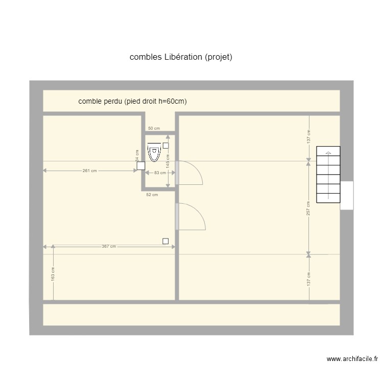 combles Libération projet. Plan de 0 pièce et 0 m2