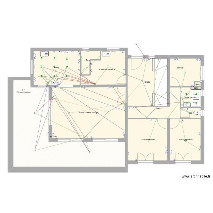 Colonel Noel - elec. Plan de 24 pièces et 249 m2