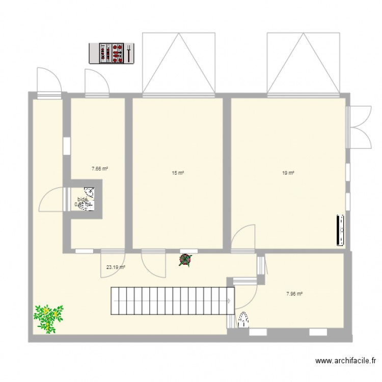 Rez de chaussée des boutiques. Plan de 0 pièce et 0 m2