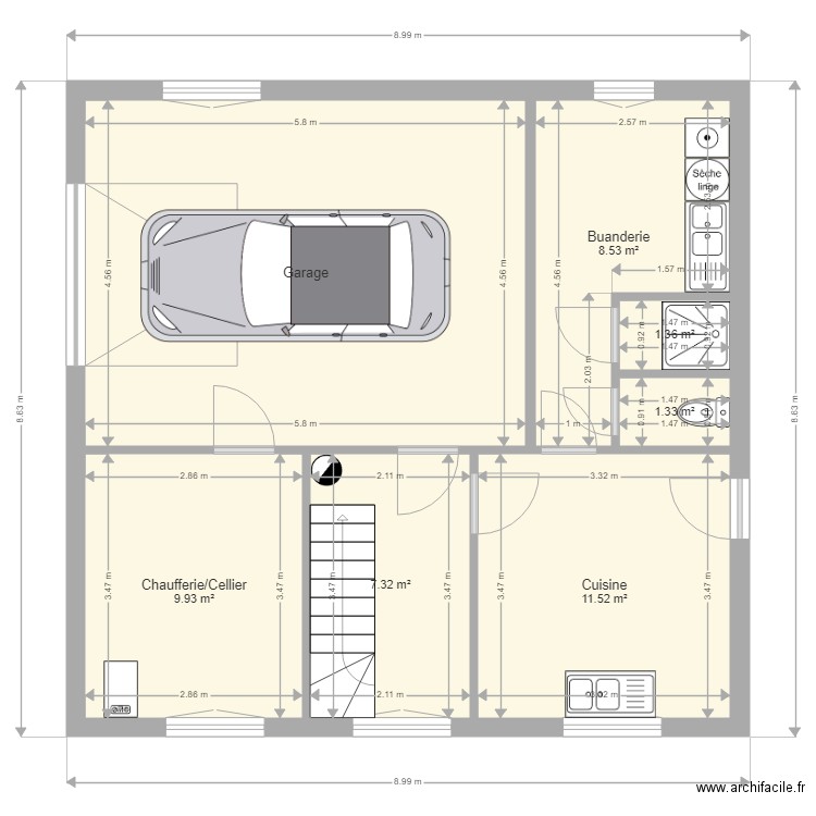 Sous sol Belasri. Plan de 0 pièce et 0 m2