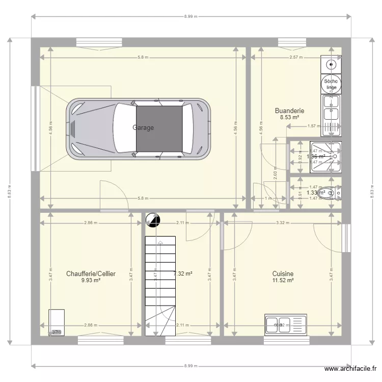 Sous sol Belasri. Plan de 
