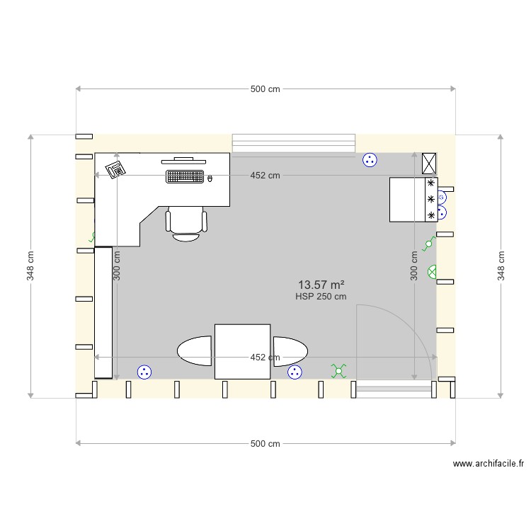 Projet Bureau Nathalie M meubles. Plan de 0 pièce et 0 m2