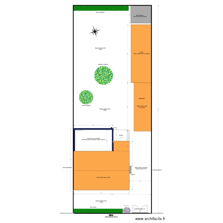 plan de masse final F. Plan de 2 pièces et 107 m2