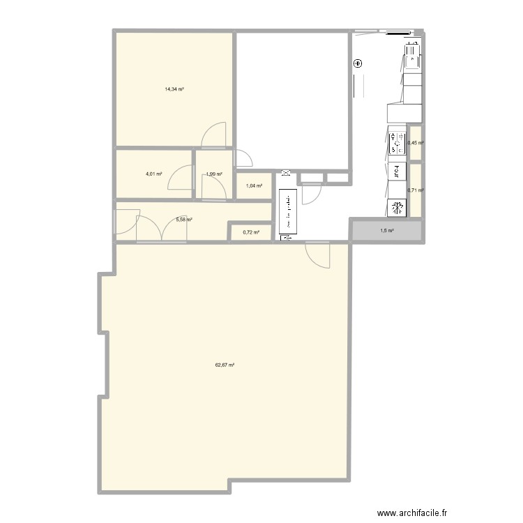 Plan complet. Plan de 10 pièces et 93 m2