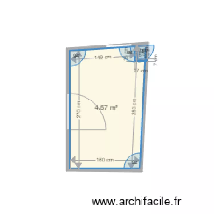 wc paroisse actuel. Plan de 