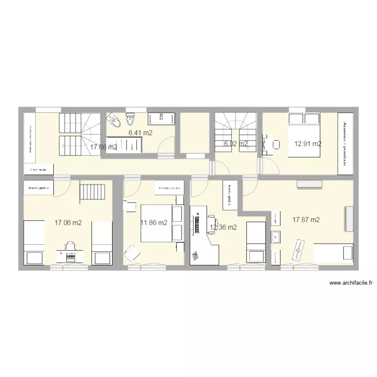 2eme Etage Meublé. Plan de 2eme Etage Meublé. Plan de