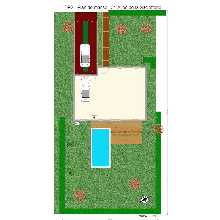 Plan de masse v13 spot Linda. Plan de 0 pièce et 0 m2