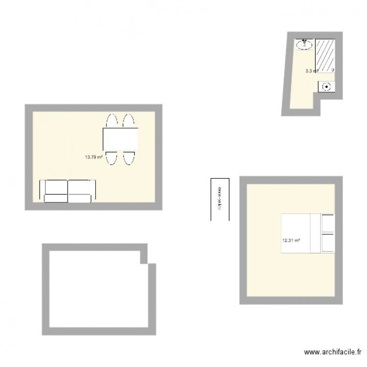 leotardi. Plan de 0 pièce et 0 m2