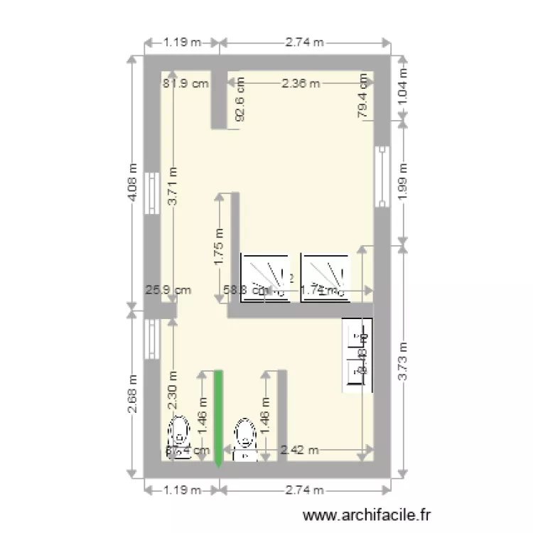 salle de bain u1 v2. Plan de salle de bain u1 v2. Plan de