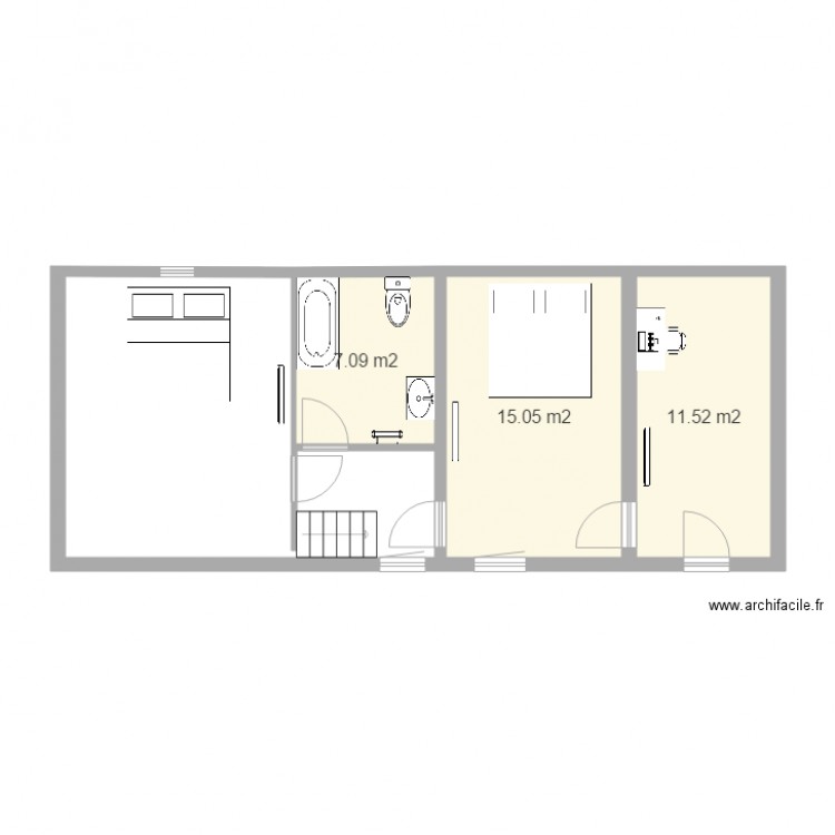 cottage etage. Plan de 0 pièce et 0 m2