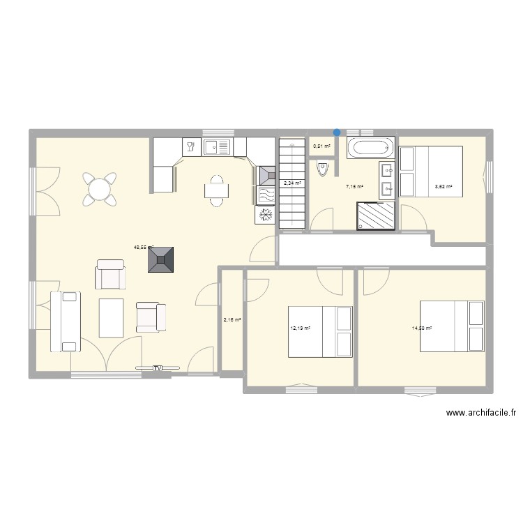 ST SYMPHORIEN Modif 5. Plan de 8 pièces et 96 m2