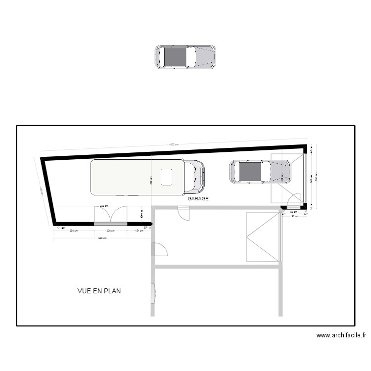 garage Marmette 4. Plan de 3 pièces et 335 m2