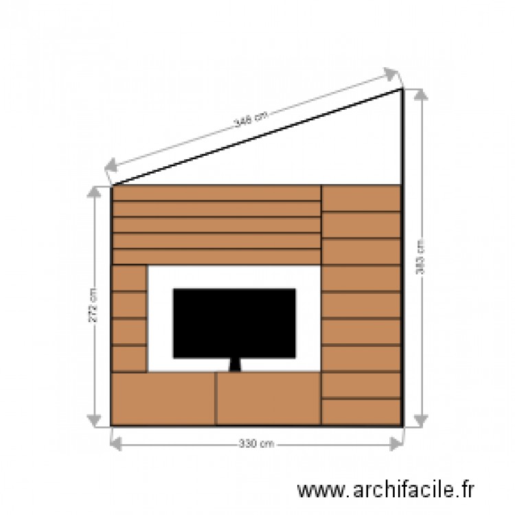 biblio totale droit. Plan de 0 pièce et 0 m2