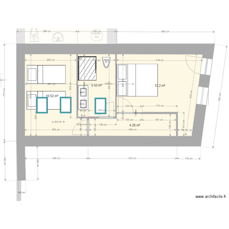  gite V 5 rdc vide. Plan de 0 pièce et 0 m2