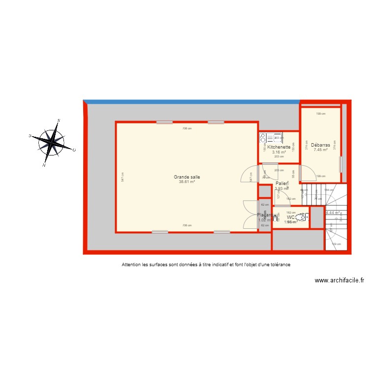 BI 5617 étage côté. Plan de 0 pièce et 0 m2