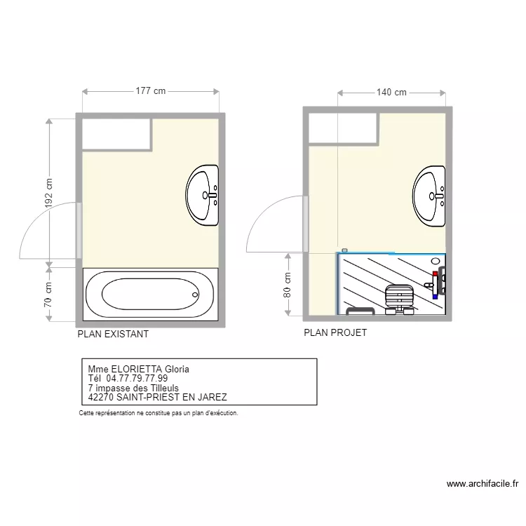 BAILLEUR PUBLIQUE ELORIETTA GLORIA. Plan de 