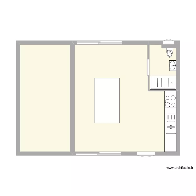 Pool house 4 ilot central. Plan de Pool house 4 ilot central. Plan de