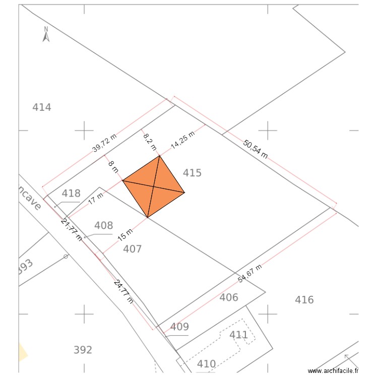 plan de masse. Plan de 0 pièce et 0 m2