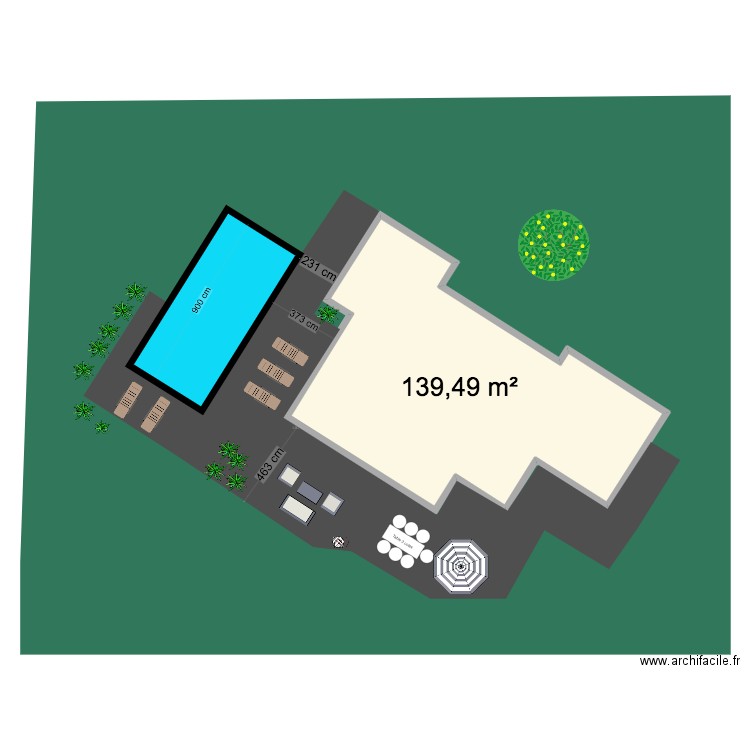 PISCINE. Plan de 0 pièce et 0 m2