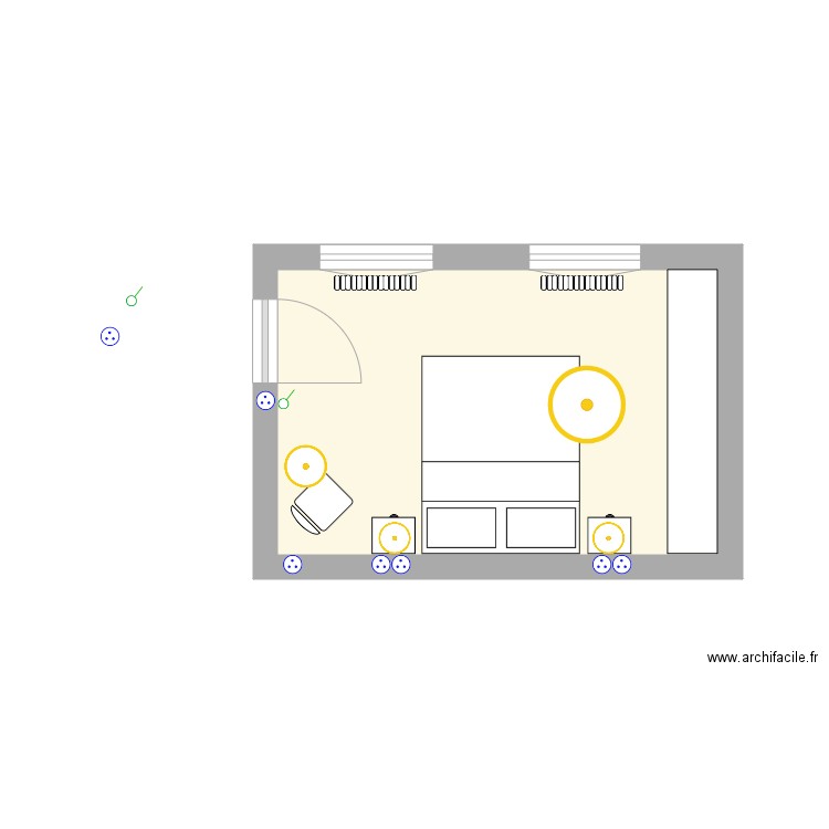 Manoir rdc CHAMBRE AMENAGEE. Plan de 0 pièce et 0 m2