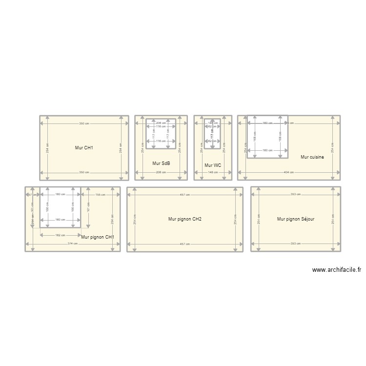 GOURLAY. Plan de 11 pièces et 63 m2