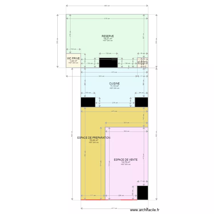PROJET DREAMS DONUT MONTAUBAN DISPOSITION. Plan de PROJET DREAMS DONUT MONTAUBAN DISPOSITION. Plan de