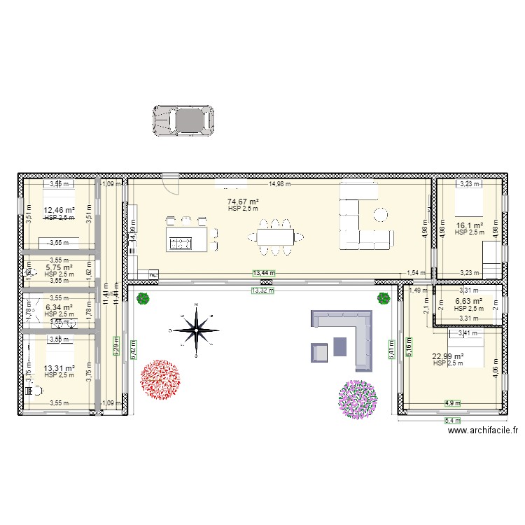Plan n°1. Plan de 0 pièce et 0 m2