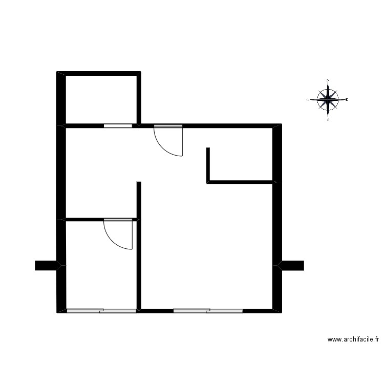 446 REGENT. Plan de 3 pièces et 32 m2