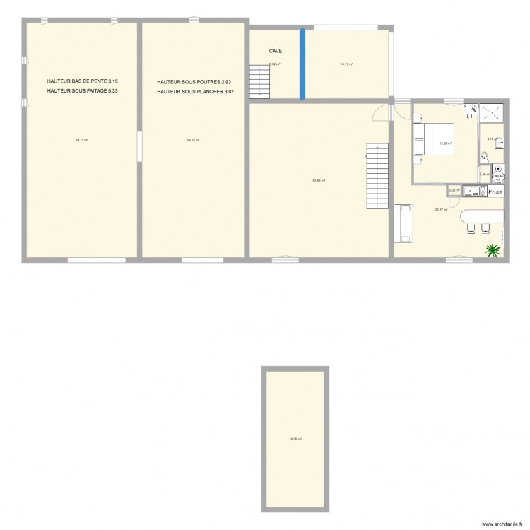 MAS TERRE ET NATURE 1 ER ETAGE REVU. Plan de 0 pièce et 0 m2