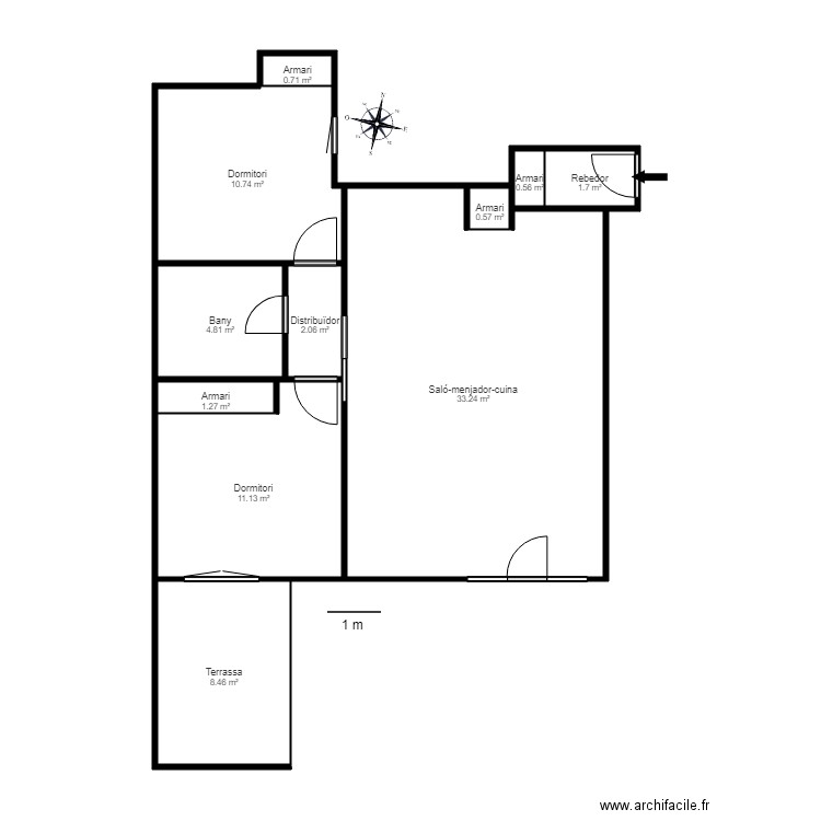 ED LA GRANDALLA BLOC I 2 2 LA CORTINADA ORDINO. Plan de 0 pièce et 0 m2