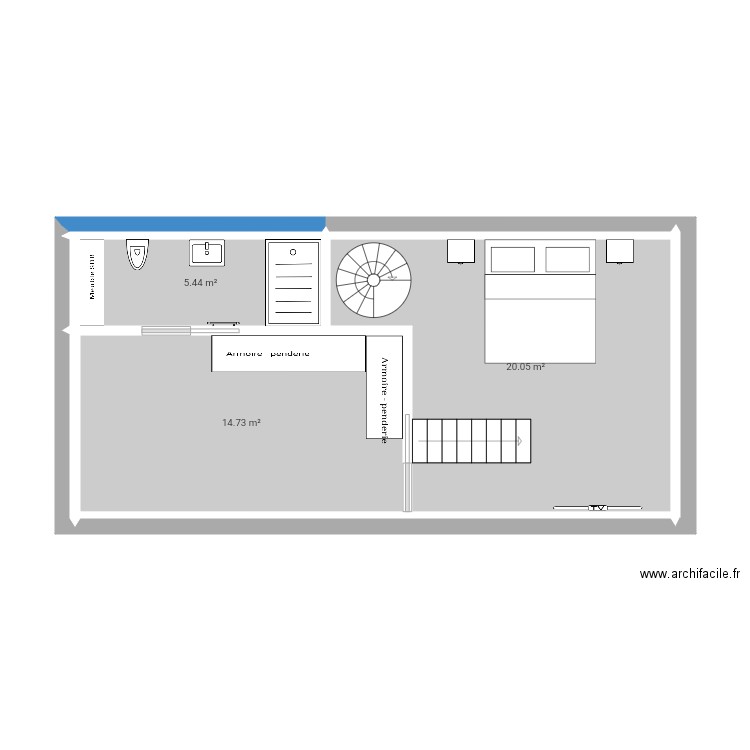 suite parentale. Plan de 0 pièce et 0 m2