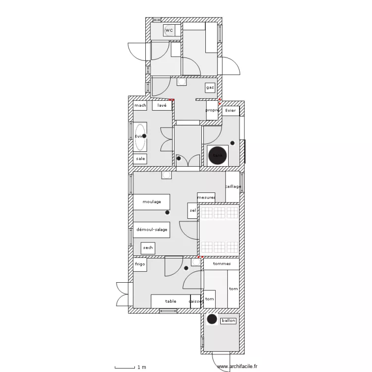 Fromagerie-4-objets. Plan de 
