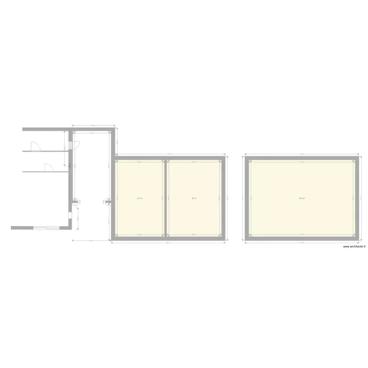 extensions avec garage en RDC et espace etage base 2. Plan de 