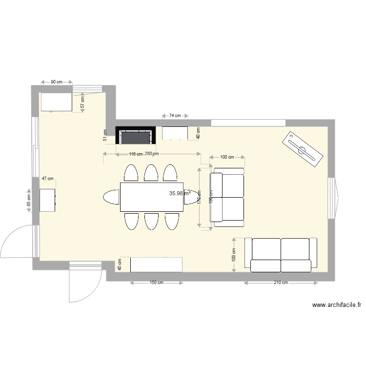 Salon. Plan de 0 pièce et 0 m2