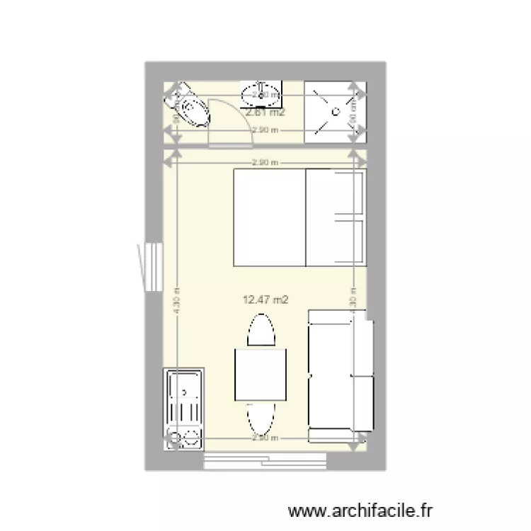 chambre d amie. Plan de chambre d amie. Plan de
