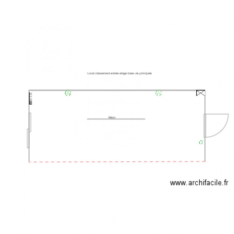 Local classement  entrée base vie principale étage. Plan de 0 pièce et 0 m2