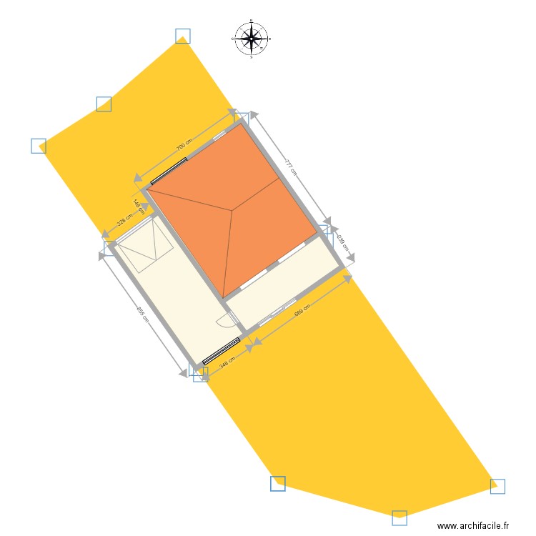 PLAN DE MASSE 1. Plan de 3 pièces et 85 m2
