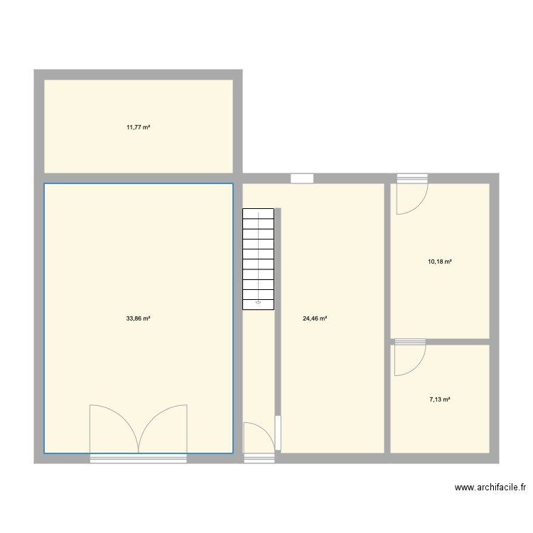 maison Vaness Bas. Plan de 5 pièces et 87 m2