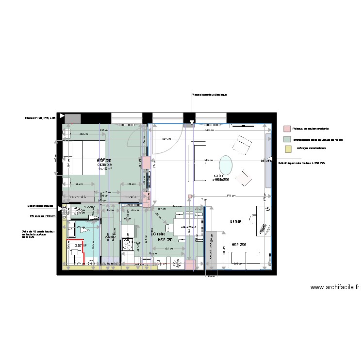 Plan projeté Local Sarah Schneider 11 07 18. Plan de 0 pièce et 0 m2