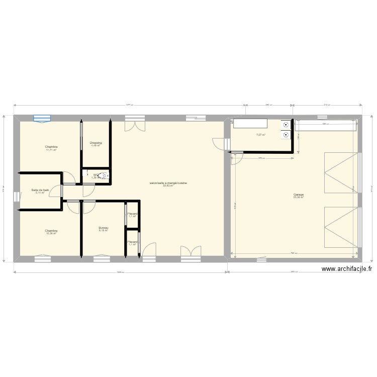 plan 2. Plan de 11 pièces et 157 m2