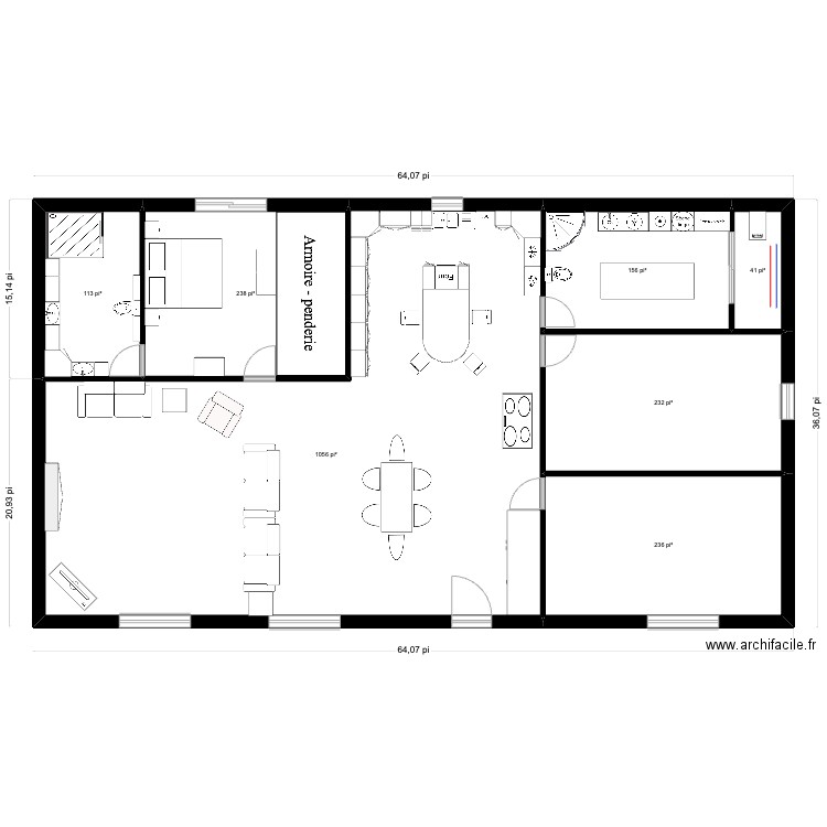 maison lamèque. Plan de 7 pièces et 193 m2