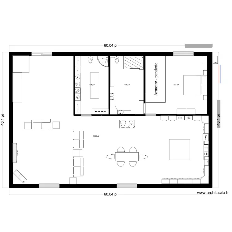 maison lam&egrave;que. Plan de 