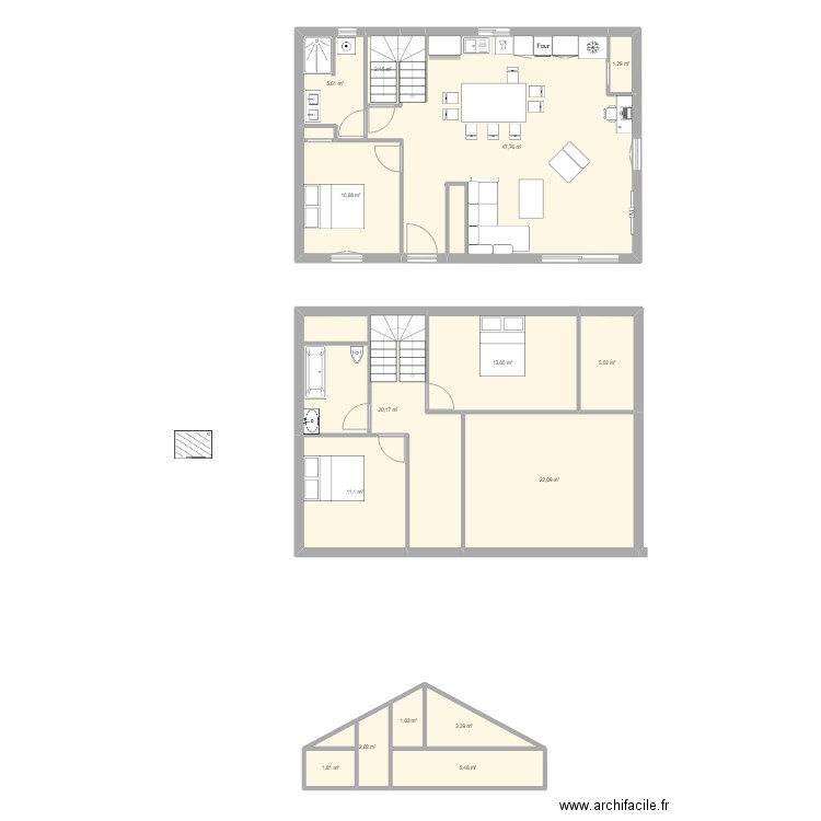 grange. Plan de 0 pièce et 0 m2