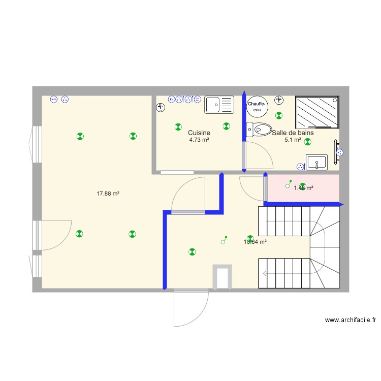 IDR etage 1 droite2. Plan de 0 pièce et 0 m2