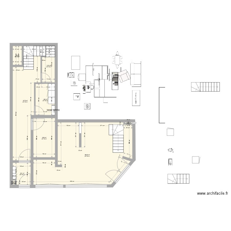 plan   RDC BOUTIQUE definitiv. Plan de 0 pièce et 0 m2